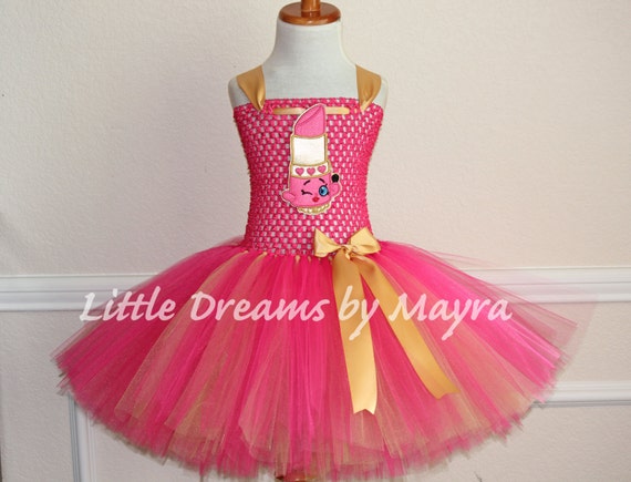 Shopkins Lippy Lips inspired tutu dress