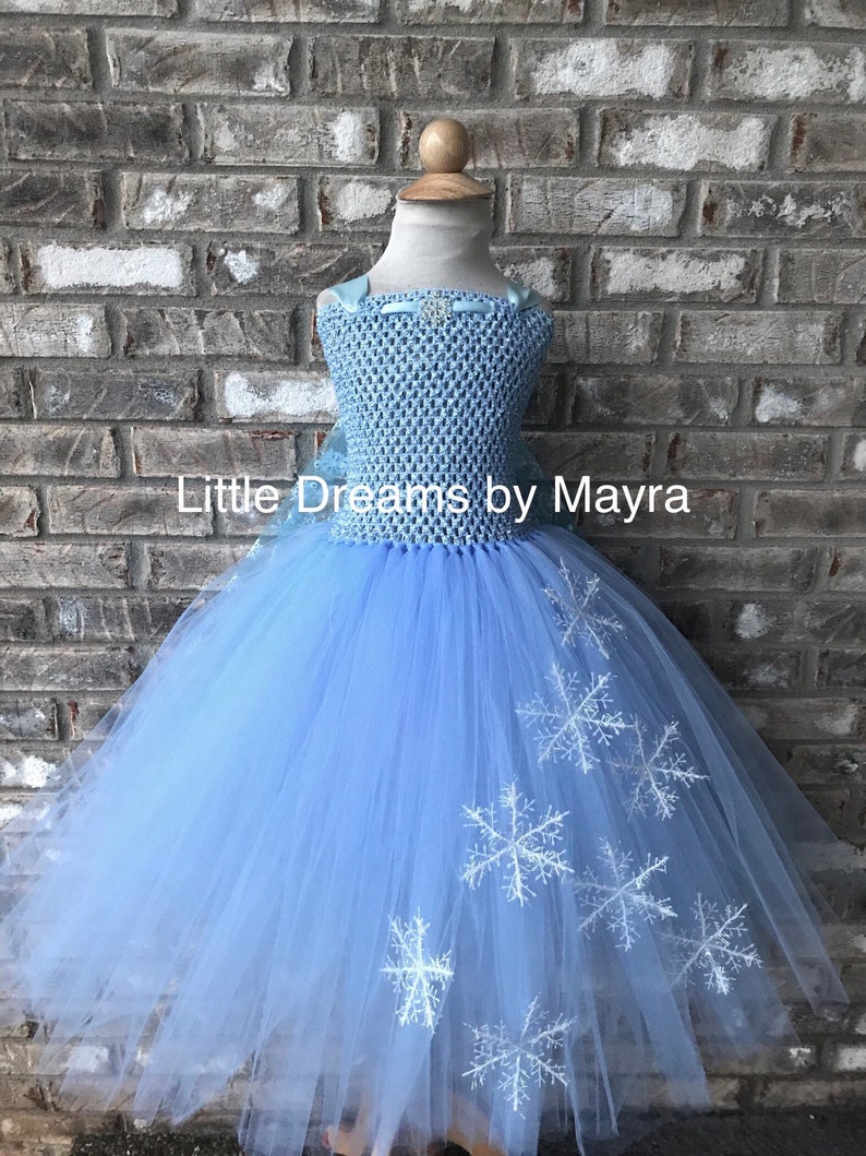 Snowflake tutu dress, Winter tutu dress, Birthday tutu dress, Pageant tutu dress, Halloween tutu dress size nb to 14years image 2