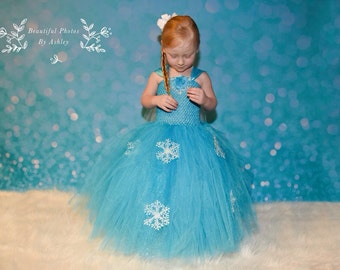 Snowflake tutu dress, Winter tutu dress, Birthday tutu dress, Pageant tutu dress, Halloween tutu dress size nb to 14years