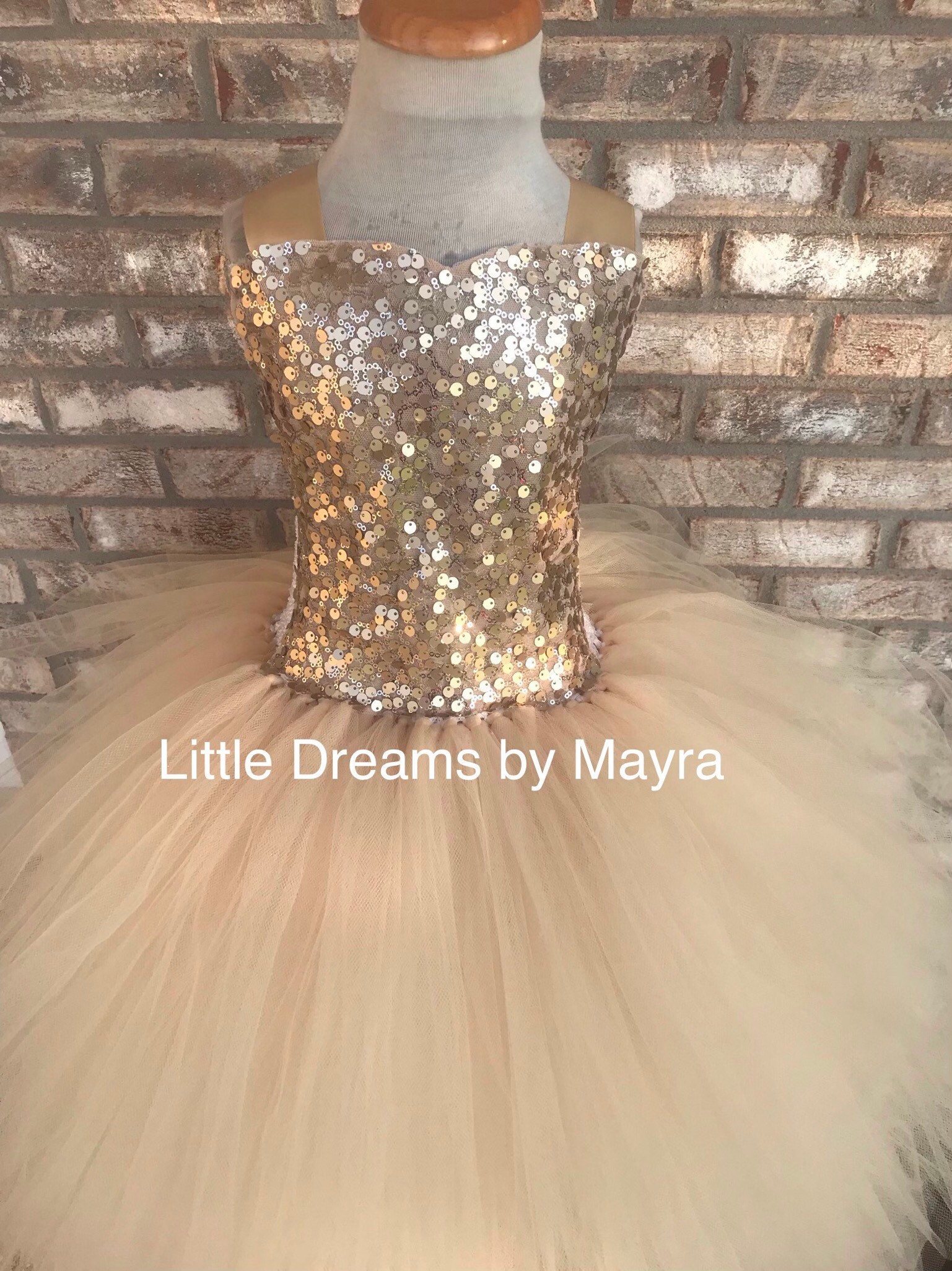 Girls Long Gold Dress Size 14 - Etsy
