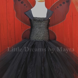 Black butterfly tutu outfit, Halloween butterfly,  tutu dress and wings are included size nb to 10years