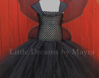 Black butterfly tutu outfit, Halloween butterfly,  tutu dress and wings are included size nb to 10years