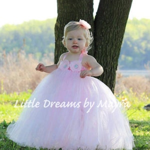 Princess Tutu Dress, Flower Girl dress and matching headband size nb to 9years image 1