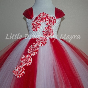 Candy Cane tutu dress and matching headband, Christmas recital outfit, Christmas Carol tutu dress size nb to 12years