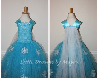 Snowflake tutu dress, Winter tutu dress, Birthday tutu dress, Pageant tutu dress, Halloween tutu dress size nb to 14years
