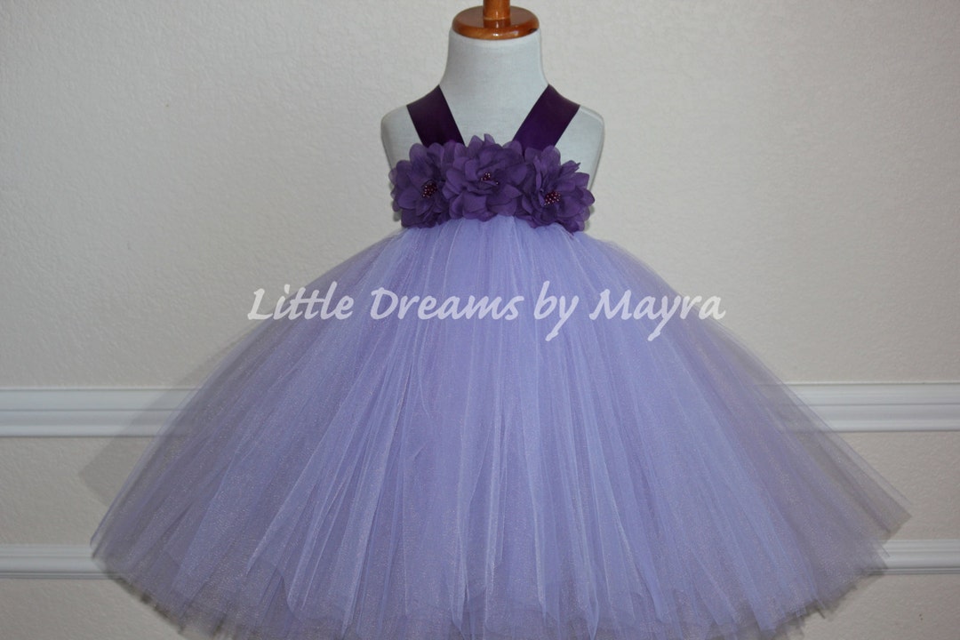 Plum and Lavender Flower Girl Tutu Dress Lavender and Plum - Etsy