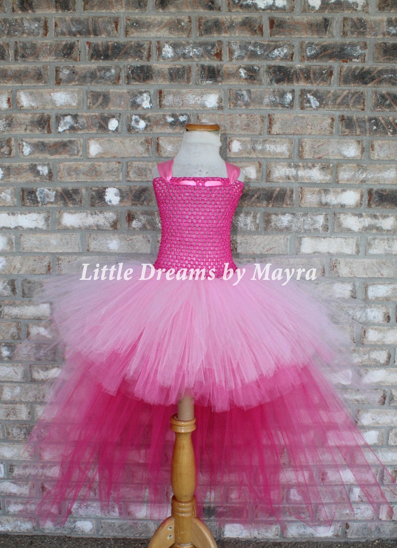 High low tutu dress your choice of color, Pink princess tutu dress, Baby tutu, Toddler tutu, Big girl tutu, small adult tutu dress image 4