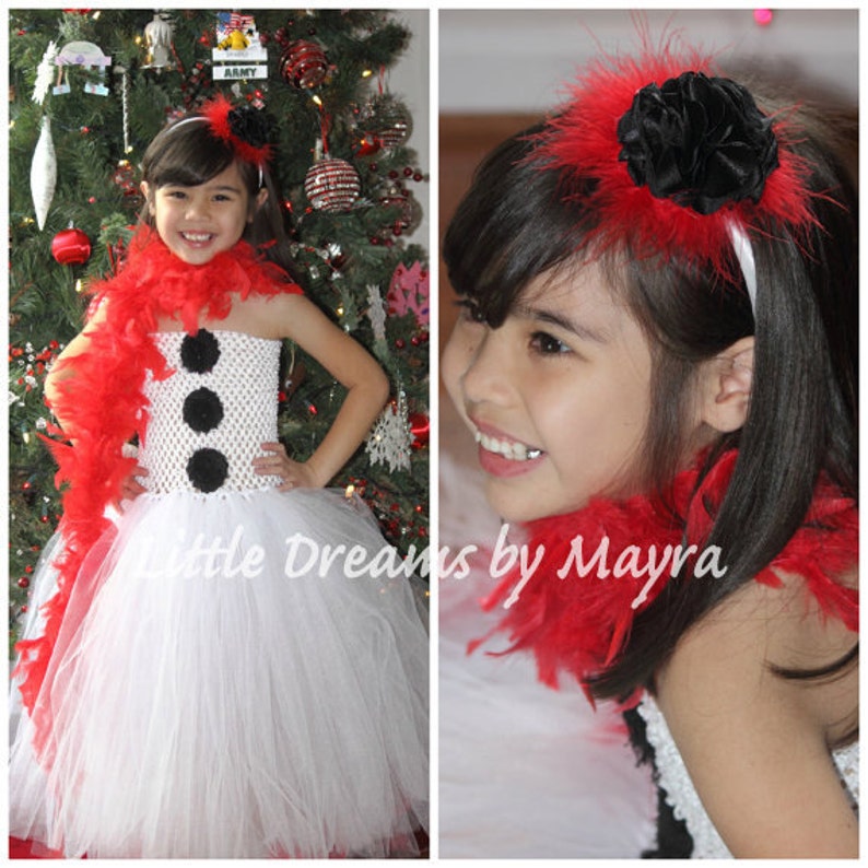 Snowman Tutu Dress With Feathers Boa and Headband Size Nb to Etsy