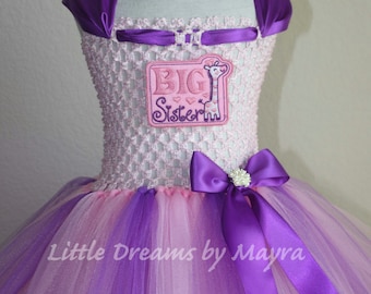 Big sister tutu dress, Little sister tutu dress, Sisters outfit size nb to 10years