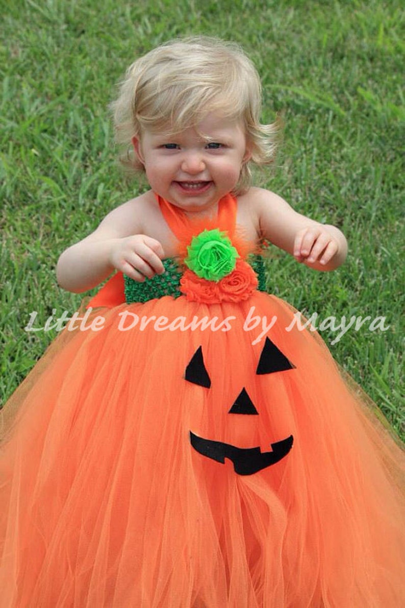 Pumpkin Tutu Dress and Matching Flower Clip Size Nb to 10years - Etsy