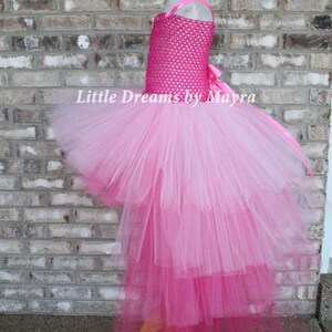 High low tutu dress your choice of color, Pink princess tutu dress, Baby tutu, Toddler tutu, Big girl tutu, small adult tutu dress image 5