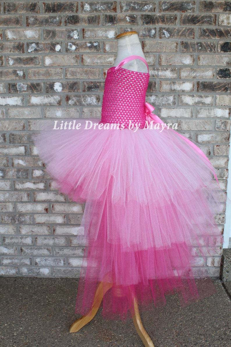 High low tutu dress your choice of color, Pink princess tutu dress, Baby tutu, Toddler tutu, Big girl tutu, small adult tutu dress image 5