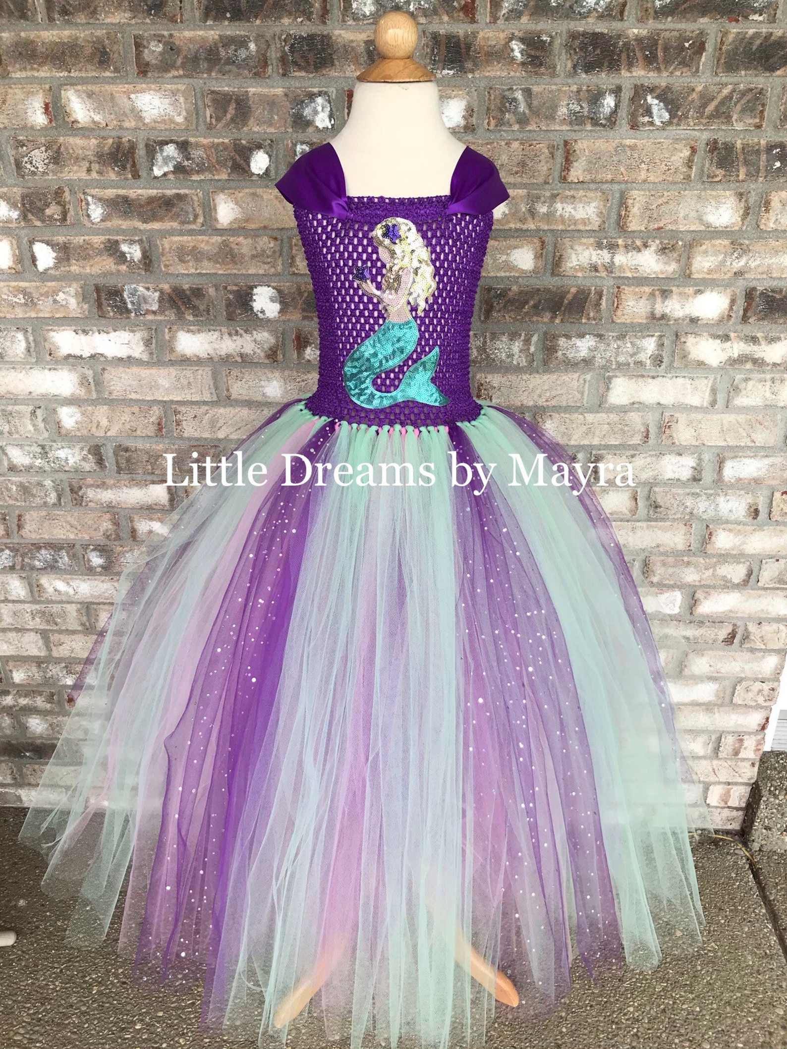 Mermaid Birthday Party Dress Mermaid Princess Dress Etsy