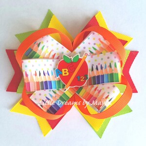 Back to school bow, 1st day of school headpiece, Back to school headband
