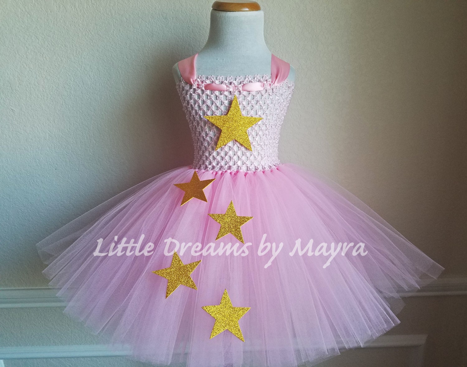 Twinkle Little Star Inspired Tutu Dress and Hairpiece, Pink