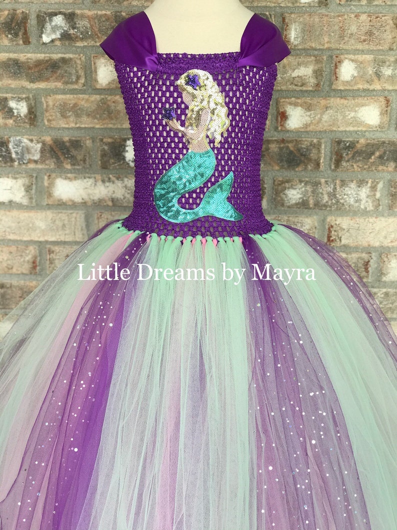 Mermaid Birthday Party Dress Mermaid Princess Dress Etsy