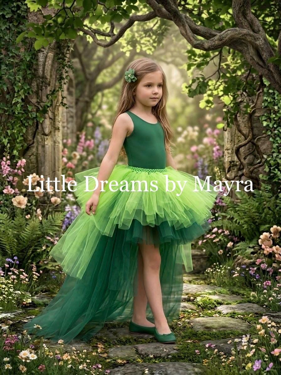 レア tutuha チュチュスカート ハイローチュチュスカート、グリーンチュチュスカート、幼児用チュチュ