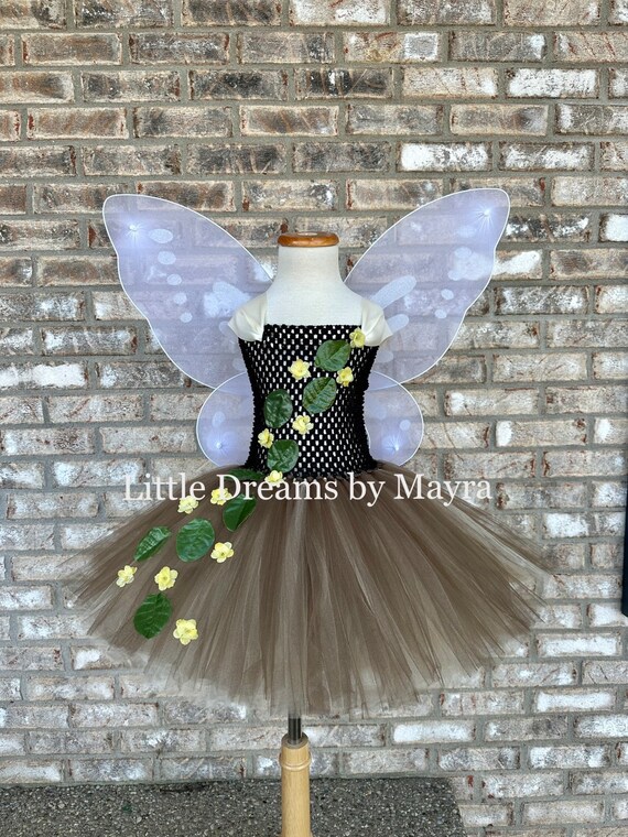 Buy Garden Fairy Inspired Tutu Dress With Wings and Hairclip, Mother Nature  Fairy Costume Size Newborn to 14 Years Online in India - Etsy
