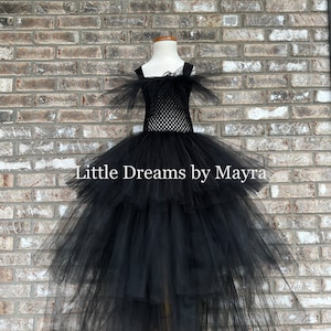 Black tutu dress, Halloween costume, witch costume, pageant tutu dress available in size nb to 14 years