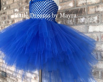 Royal blue high low tutu dress, more colors available, baby tutu, Toddler tutu, Big girl tutu, small adult tutu dress