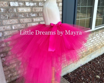 High low tutu skirt, Hot pink tutu skirt, Toddler tutu, girl tutu, fuchsia tutu skirt available in size nb to 12years