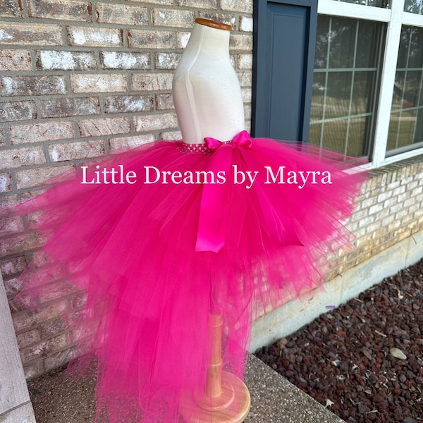 High low tutu skirt, Hot pink tutu skirt, Toddler tutu, girl tutu, fuchsia tutu skirt available in size nb to 12years