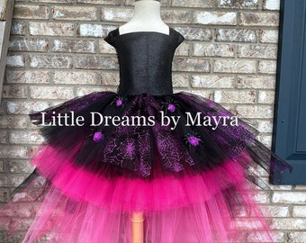 High low spiderweb tutu dress, spiderweb costume, Halloween spider costume, Baby tutu, Toddler tutu, Big girl tutu, small adult tutu dress