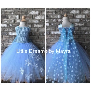 Snowflake tutu dress, Winter tutu dress, Birthday tutu dress, Pageant tutu dress, Halloween tutu dress size nb to 14years image 1