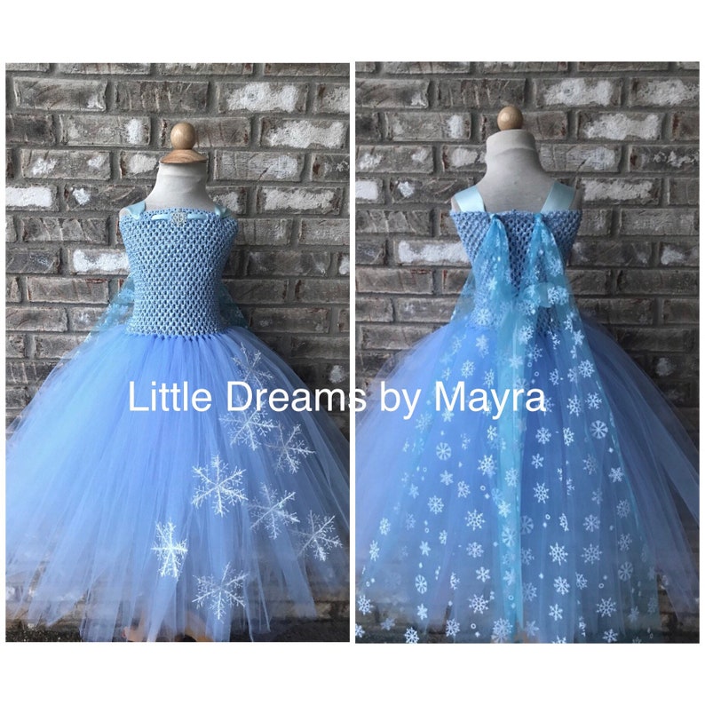 Snowflake tutu dress, Winter tutu dress, Birthday tutu dress, Pageant tutu dress, Halloween tutu dress size nb to 14years image 1