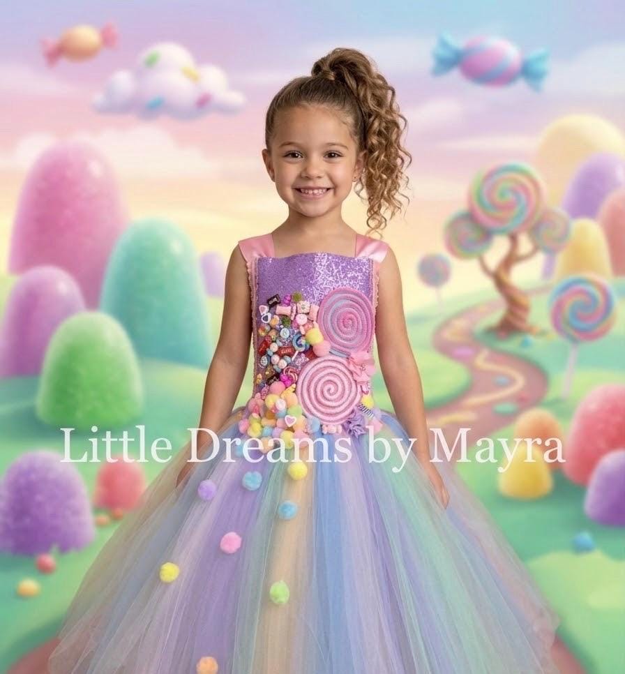 Pastel Candyland Tutu Dress, Candy Machine Tutu Dress, Lollipop