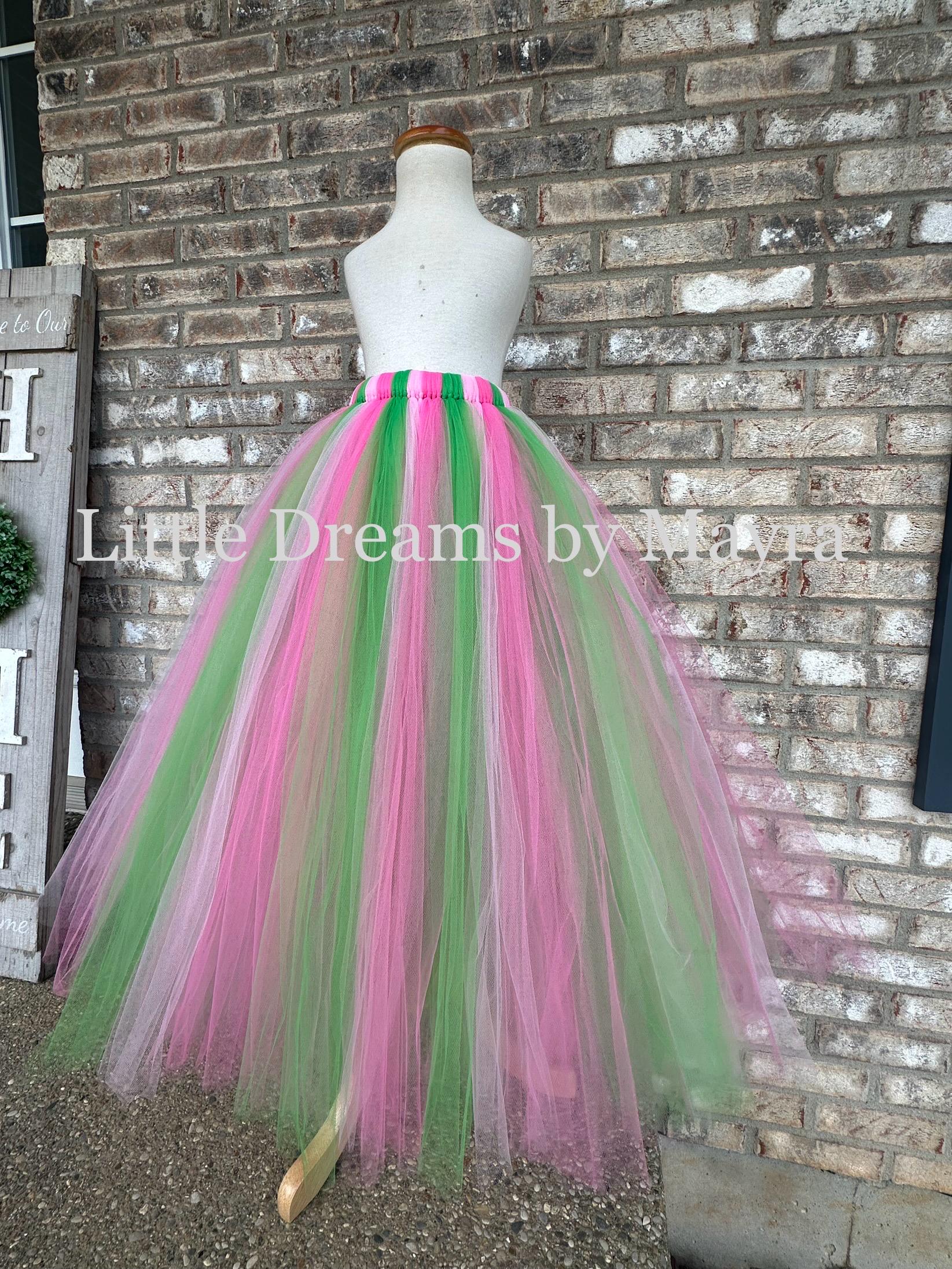 Pink and Green Tutu Skirt, Available in More Colors, Adult Tutu Skirt, Long  Maternity Tutu, Long Bachelorette Tutu Skirt, Strawberry Costume - Etsy