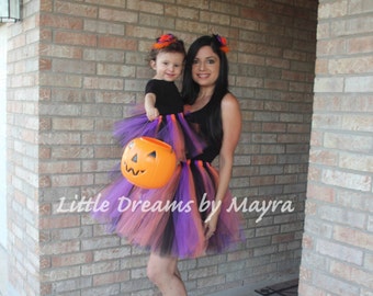 Halloweentutu mama en ik - Halloweenkostuum mama en ik - Halloweenkostuum moeder en dochter