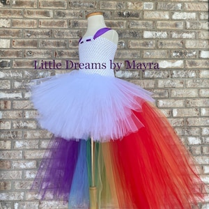Rainbow high low tutu dress, Rainbow princess tutu dress, Baby tutu, Toddler tutu, Big girl rainbow tutu dress, Unicorn tutu dress