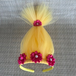 Tulle headband fit any size Yellow