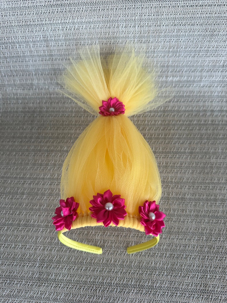 Tulle headband fit any size Yellow