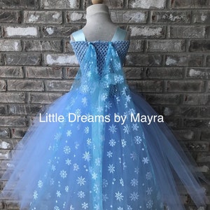 Snowflake tutu dress, Winter tutu dress, Birthday tutu dress, Pageant tutu dress, Halloween tutu dress size nb to 14years image 4