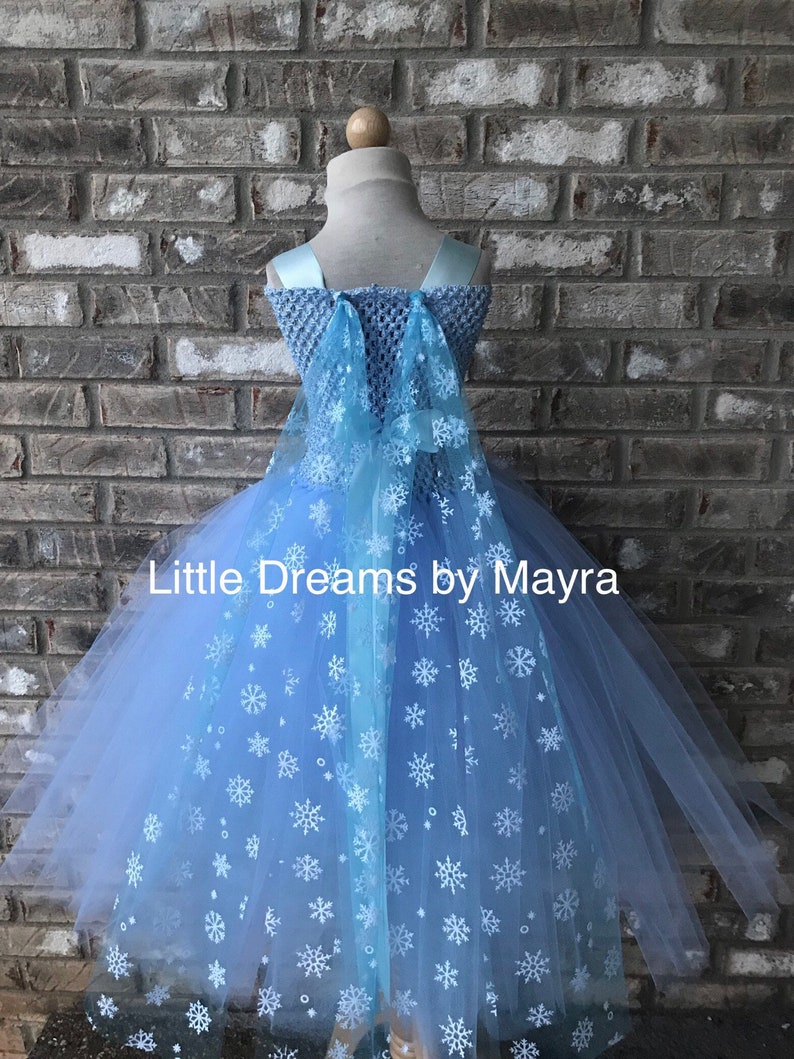 Snowflake tutu dress, Winter tutu dress, Birthday tutu dress, Pageant tutu dress, Halloween tutu dress size nb to 14years image 4