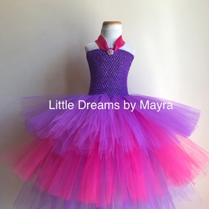 Hot pink and Purple tutu dress, Purple tutu dress, Princess inspired birthday party tutu dress size nb to 12 years