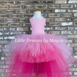 High low tutu dress your choice of color, Pink princess tutu dress, Baby tutu, Toddler tutu, Big girl tutu, small adult tutu dress image 1