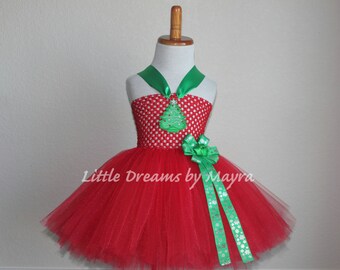 Christmas tree tutu dress, Christmas sale perfect gift, 1st Christmas outfit size nb to 10years