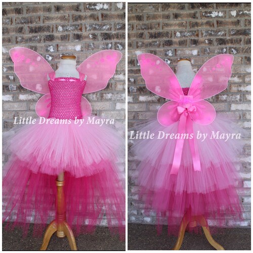 Princess Pink Spring Summer Flower Fairy Tutu Dress main image 0