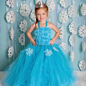 Snowflake tutu dress, Winter tutu dress, Birthday tutu dress, Pageant tutu dress, Halloween tutu dress size nb to 14years
