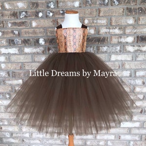 Snake tutu dress and matching hair piece, Safari birthday party dress size nb to 12years