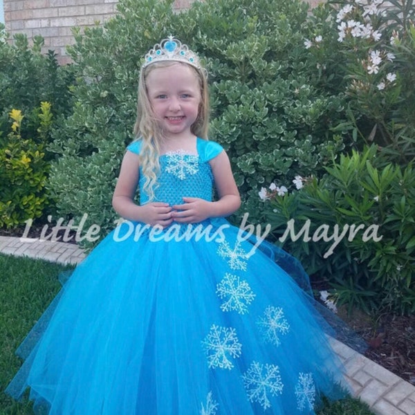 Snowflake tutu dress, Winter tutu dress, Birthday tutu dress, Pageant tutu dress, Halloween tutu dress size nb to 14years