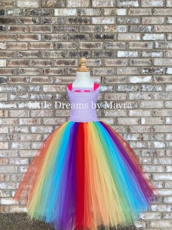 ABITO IN TULLE ARCOBALENO