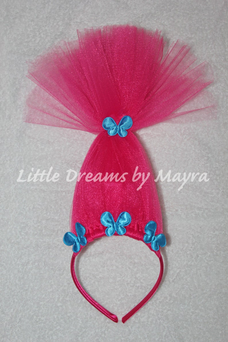 Tulle headband fit any size Hot pink