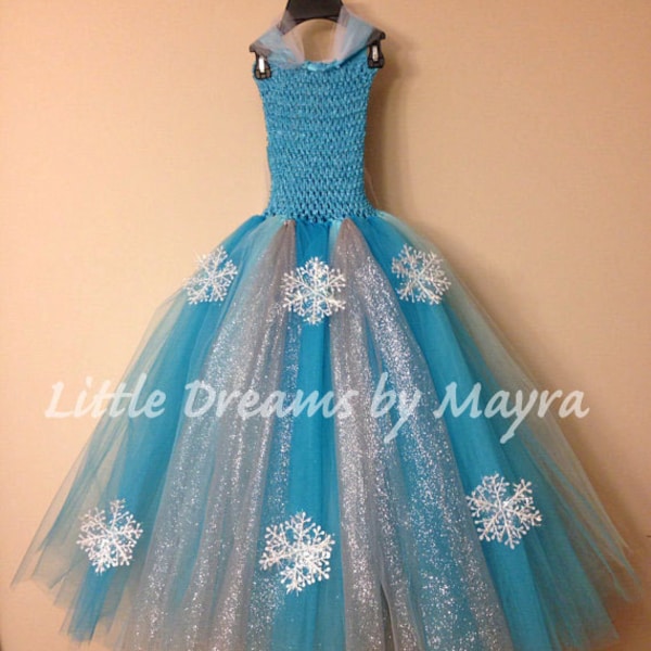 Snowflake tutu dress, Winter tutu dress, Birthday tutu dress, Pageant tutu dress, Halloween tutu dress size nb to 14years