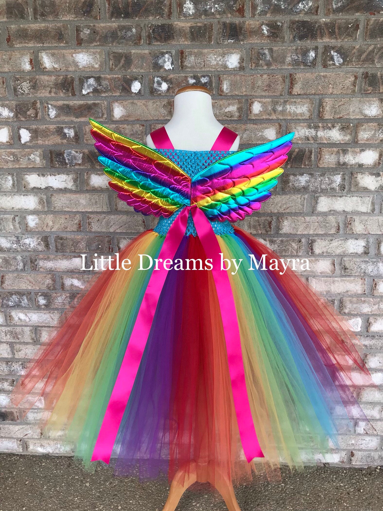 New Princess Rainbow Unicorn Birthday Dress Skirt Girls Fairy