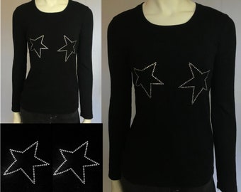 Famous French Designer, Sonia Rykiel, adds sparkle to the basic black t-shirt for year-round, all-occasion wear