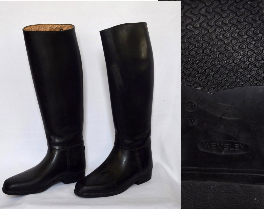 Wembley Vintage Rubber Riding Boots Early 80s Classic Equestrian Gear ...